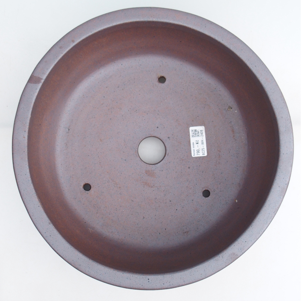 Cuenco bonsái de cerámica 31,5 x 31,5 x 12 cm, color metálico