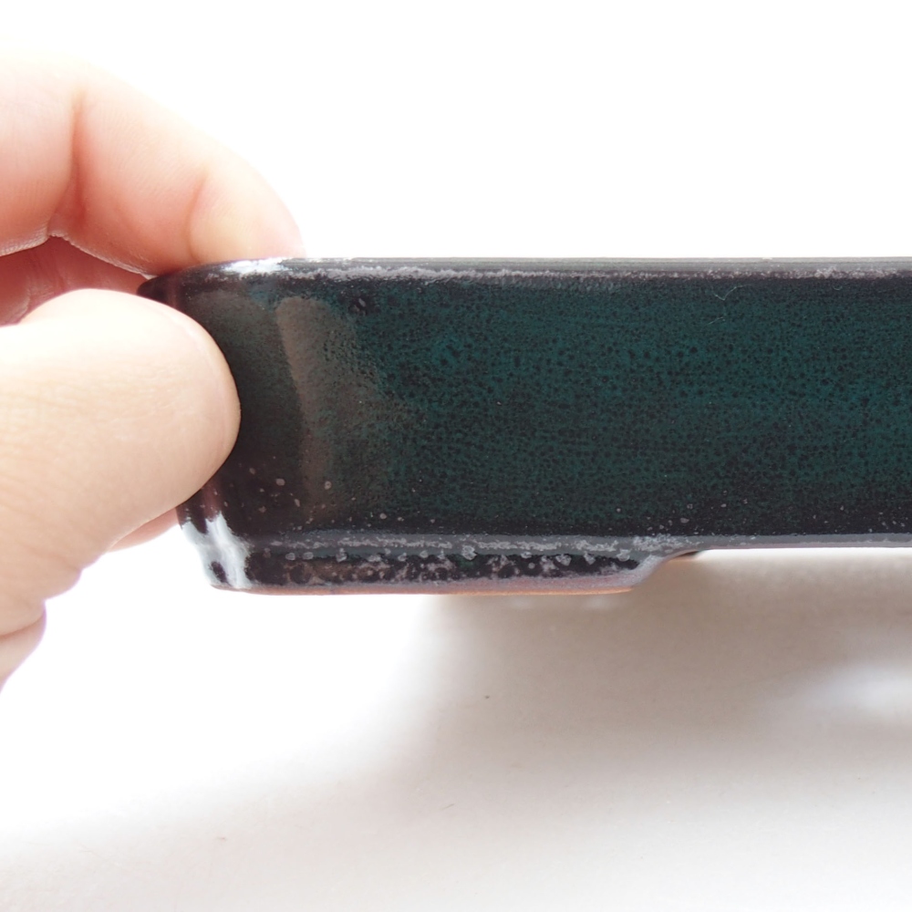 Cuenco bonsái de cerámica 22 x 17 x 5 cm, verde