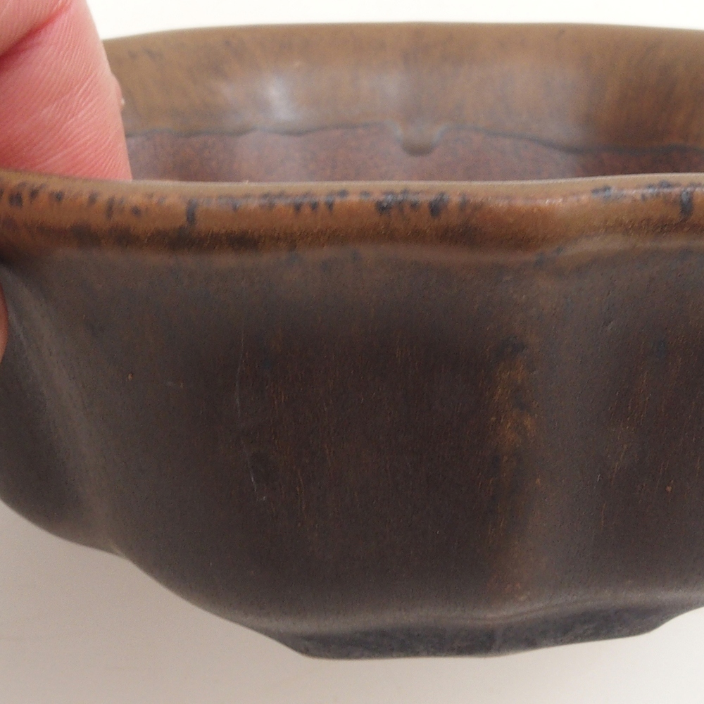 Cuenco bonsái H06 - 14,5 x 14,5 x 5 cm - marrón