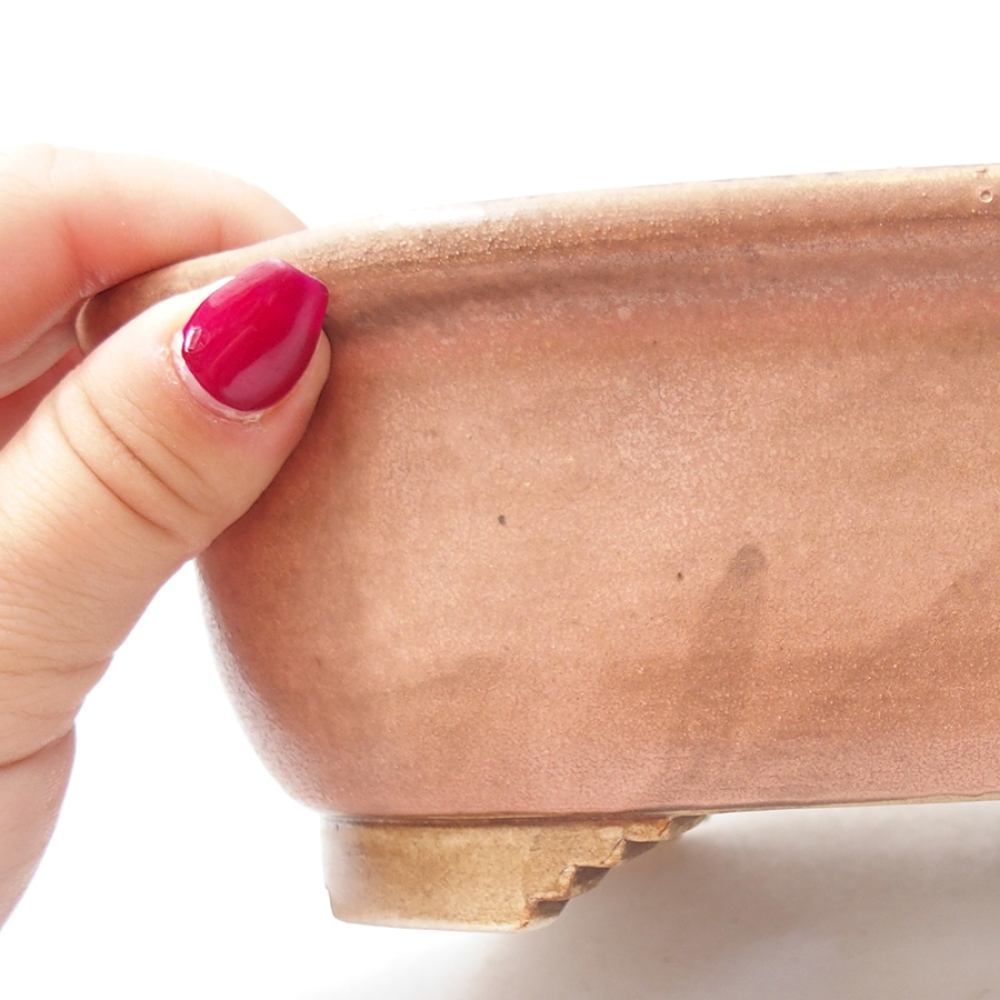 Cuenco bonsái de cerámica 20 x 16 x 7 cm, rosa