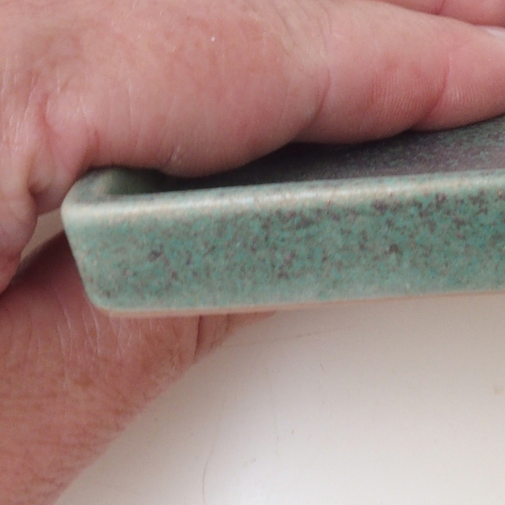 Platillo bonsái cuadrado S - 8 x 8 x 1 cm - verde