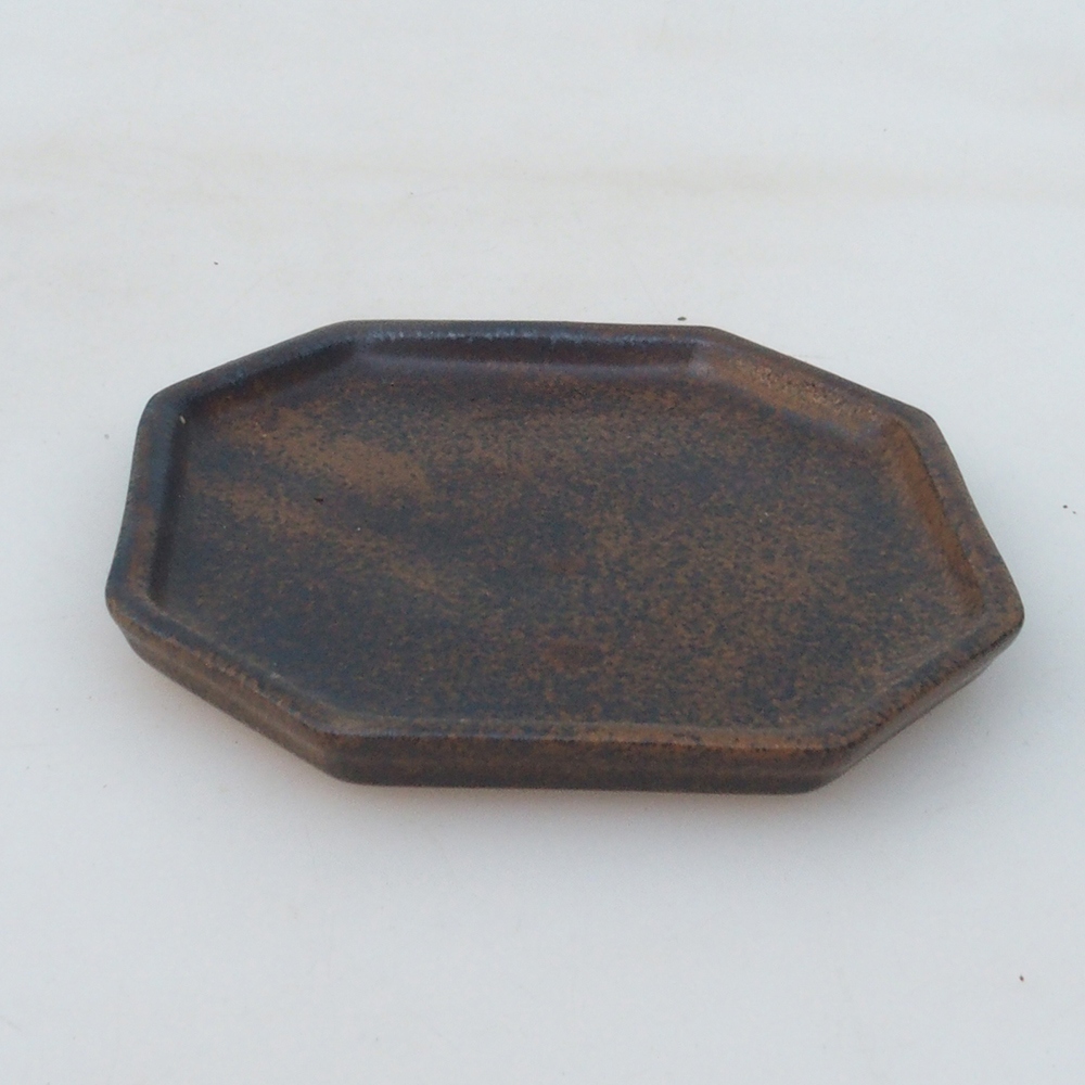 Cuenco de cerámica H13 -12 x 12 x 1 cm - marrón