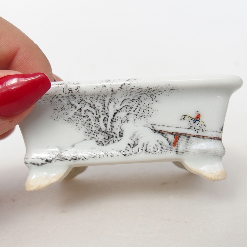 Mini cuenco bonsái 8 x 6 x 3 cm, blanco