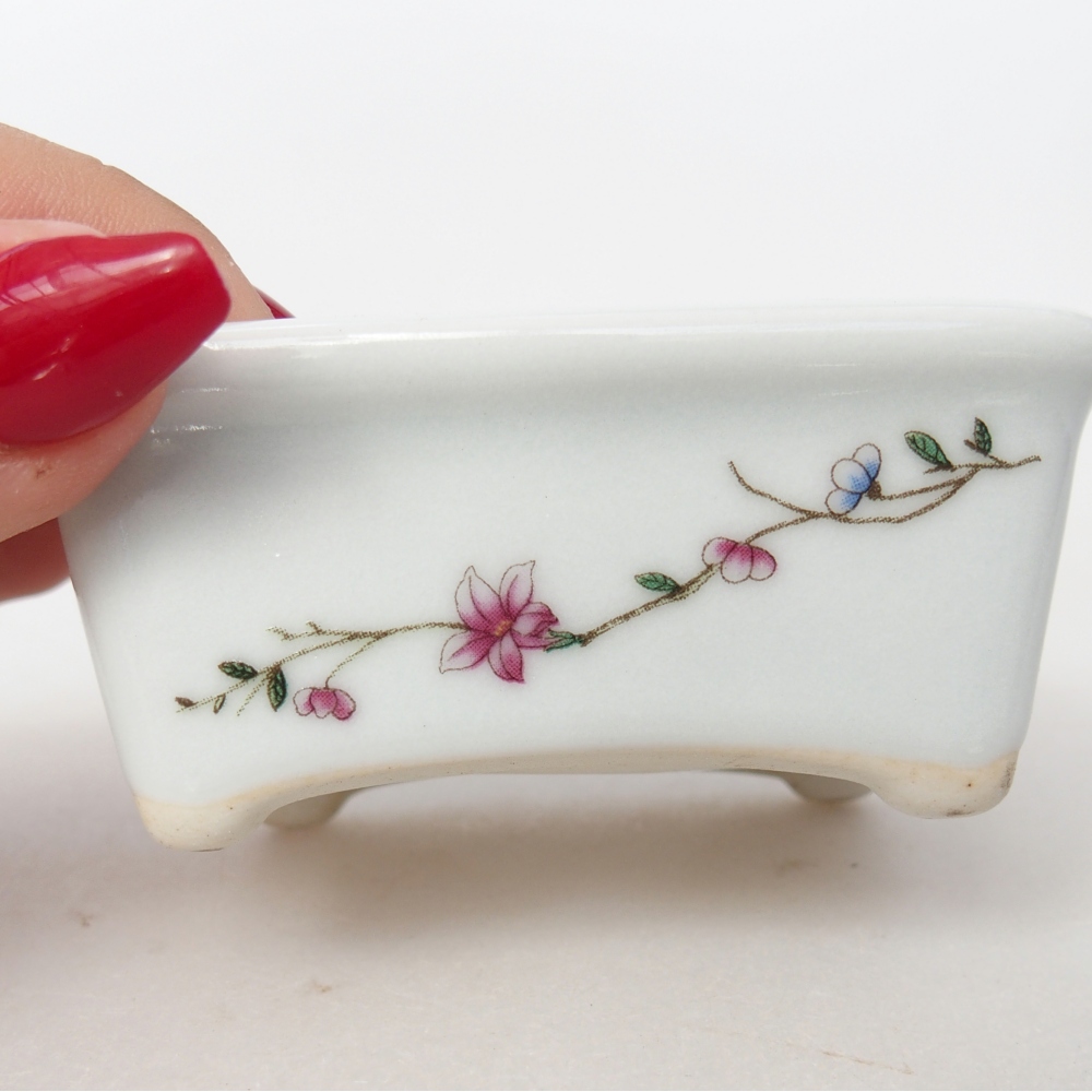 Cuenco mini bonsái 8 x 6,5 x 3,5 cm, blanco