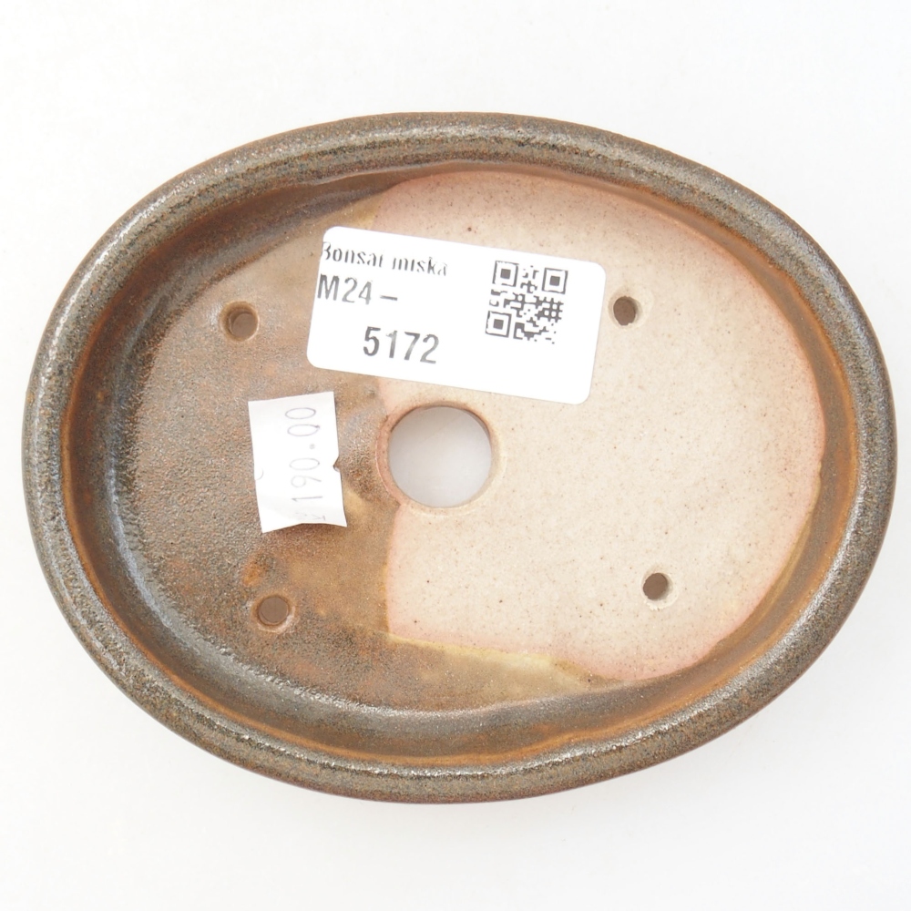 Cuenco bonsái de cerámica 11,5 x 9 x 2,5 cm, marrón