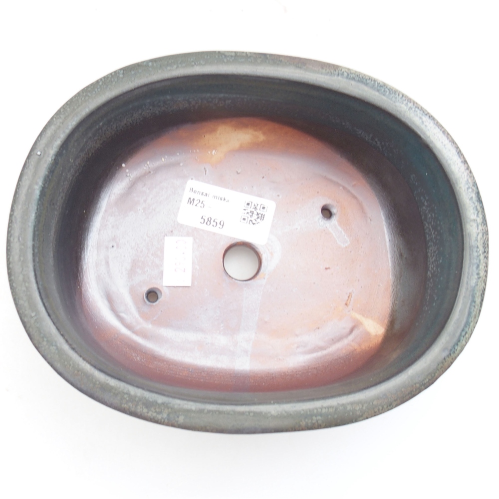 Cuenco bonsái de cerámica 22 x 17 x 5 cm, verde