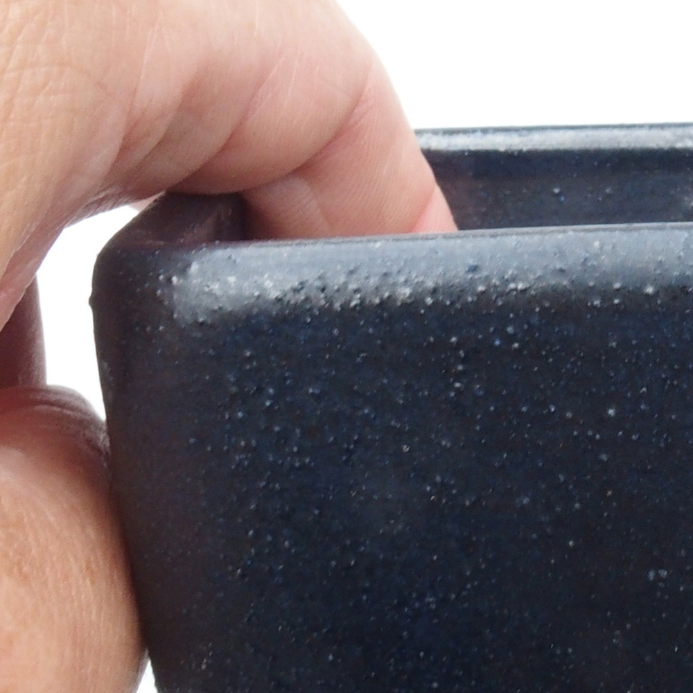 Cuenco bonsái de cerámica 8 x 8 x 10,5 cm, color azul