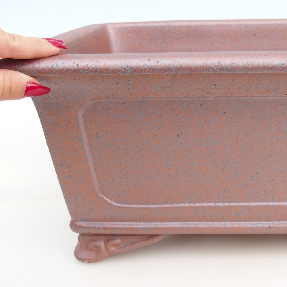 Cuenco bonsái de cerámica 41,5 x 29 x 17 cm , color metal - SOLO RECOGIDA PERSONAL o transporte en palet