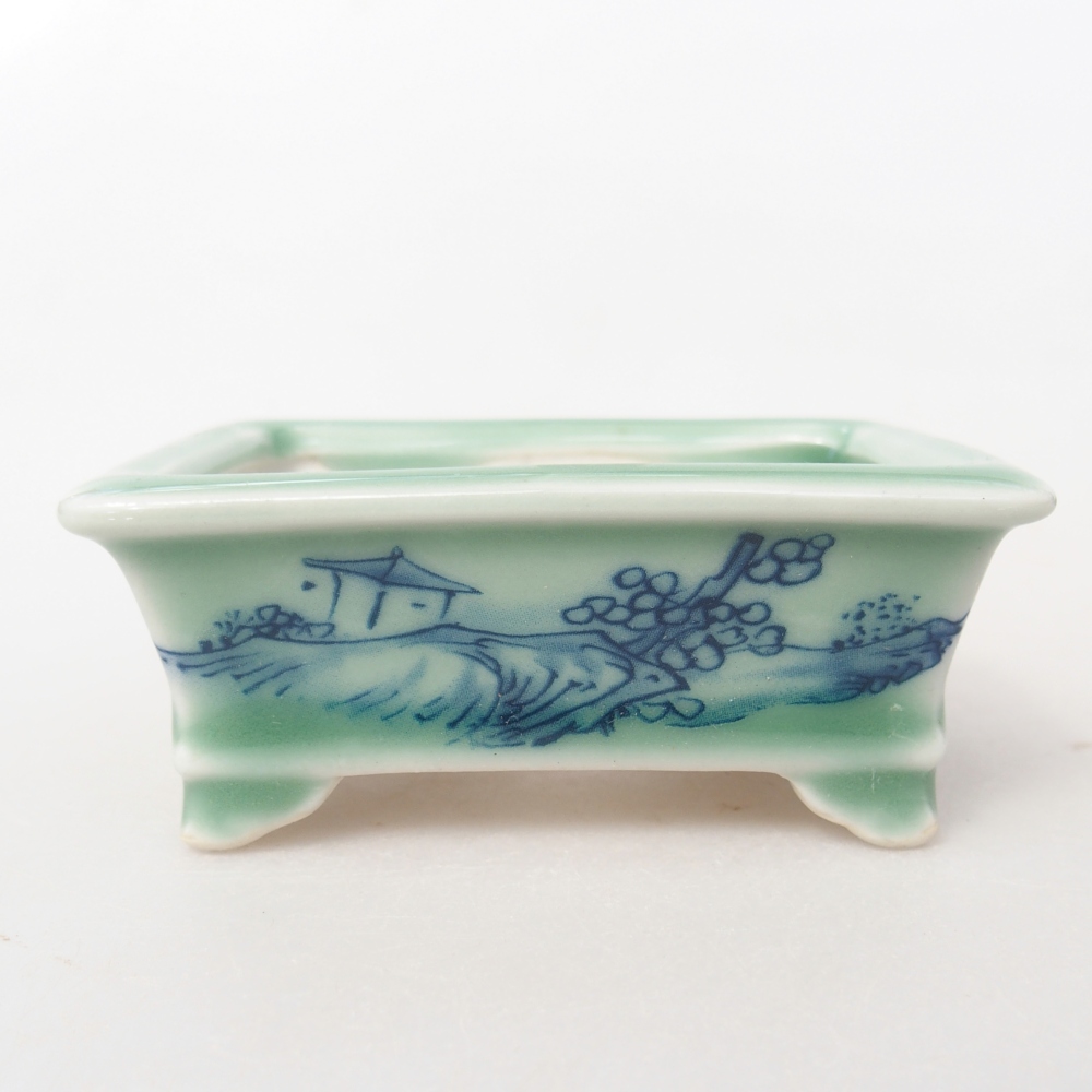 Cuenco mini bonsái 8 x 6 x 3 cm, verde