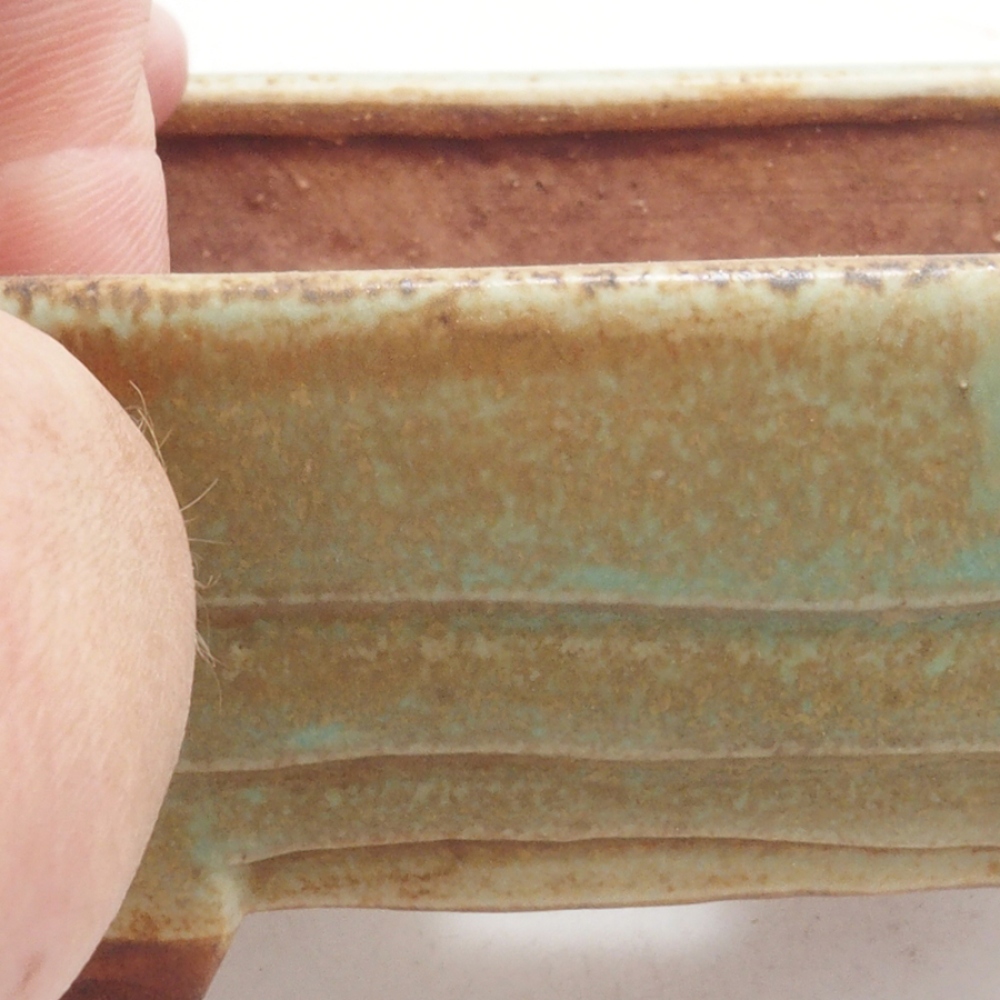 Cuenco bonsái de cerámica 10 x 8,5 x 4 cm, marrón