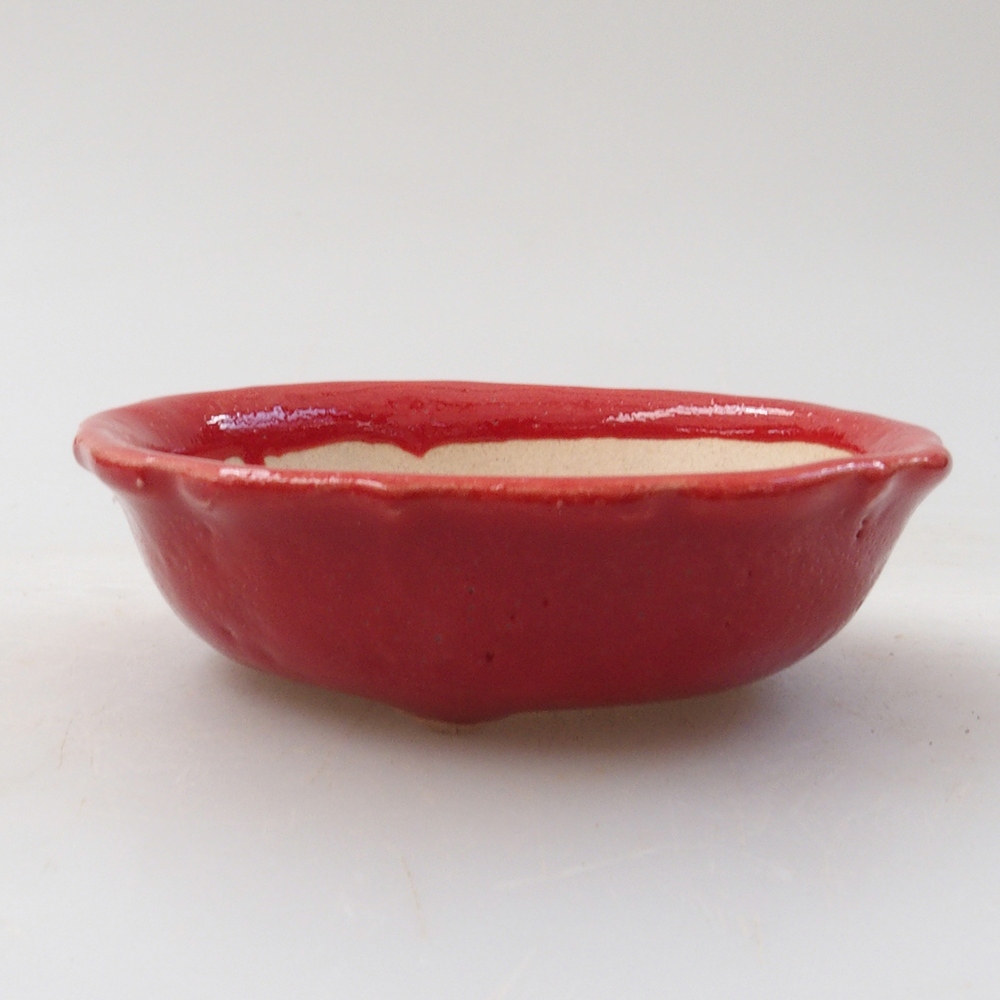 Mini cuenco bonsái 7 x 7 x 2 cm, color rojo
