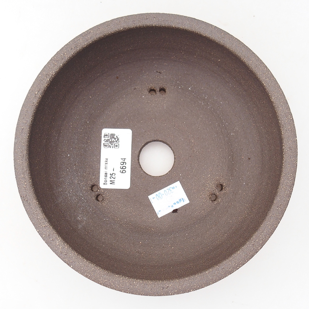 Cuenco bonsái de cerámica 16,5 x 16,5 x 6 cm, marrón