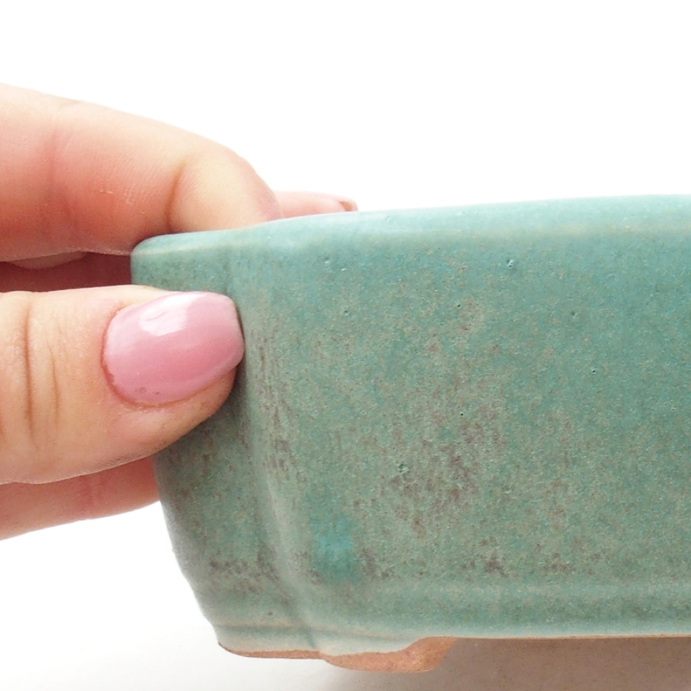 Cuenco bonsái de cerámica 18 x 13 x 5 cm, verde