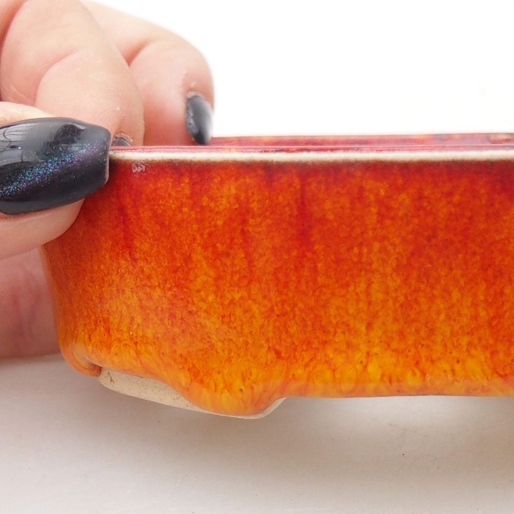 Mini cuenco bonsái 9,5 x 8,5 x 3 cm, naranja