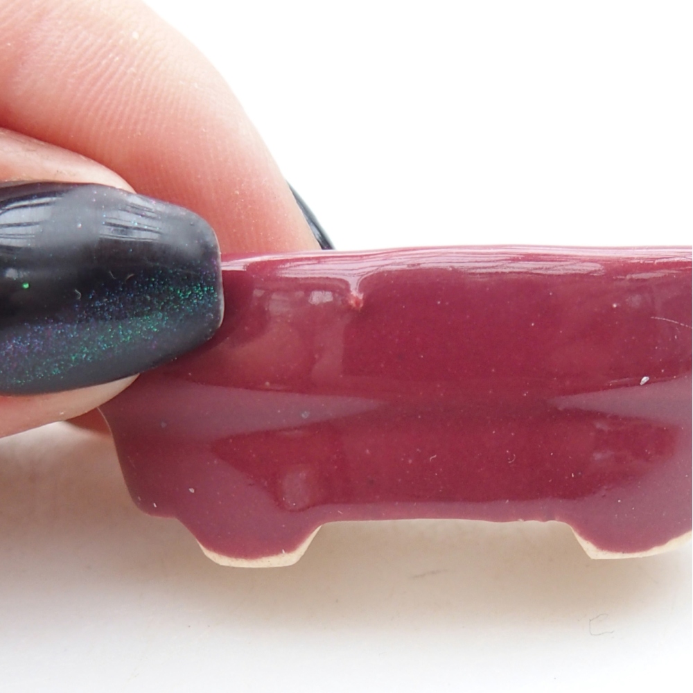 Cuenco mini bonsái 4 x 2,5 x 2 cm, burdeos