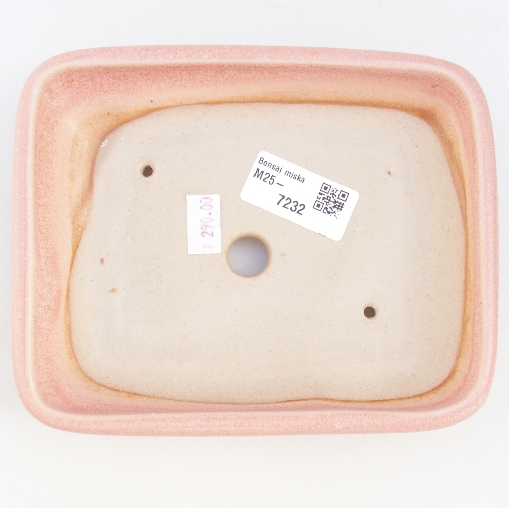 Cuenco bonsái de cerámica 16,5 x 13,5 x 3,5 cm, rosa