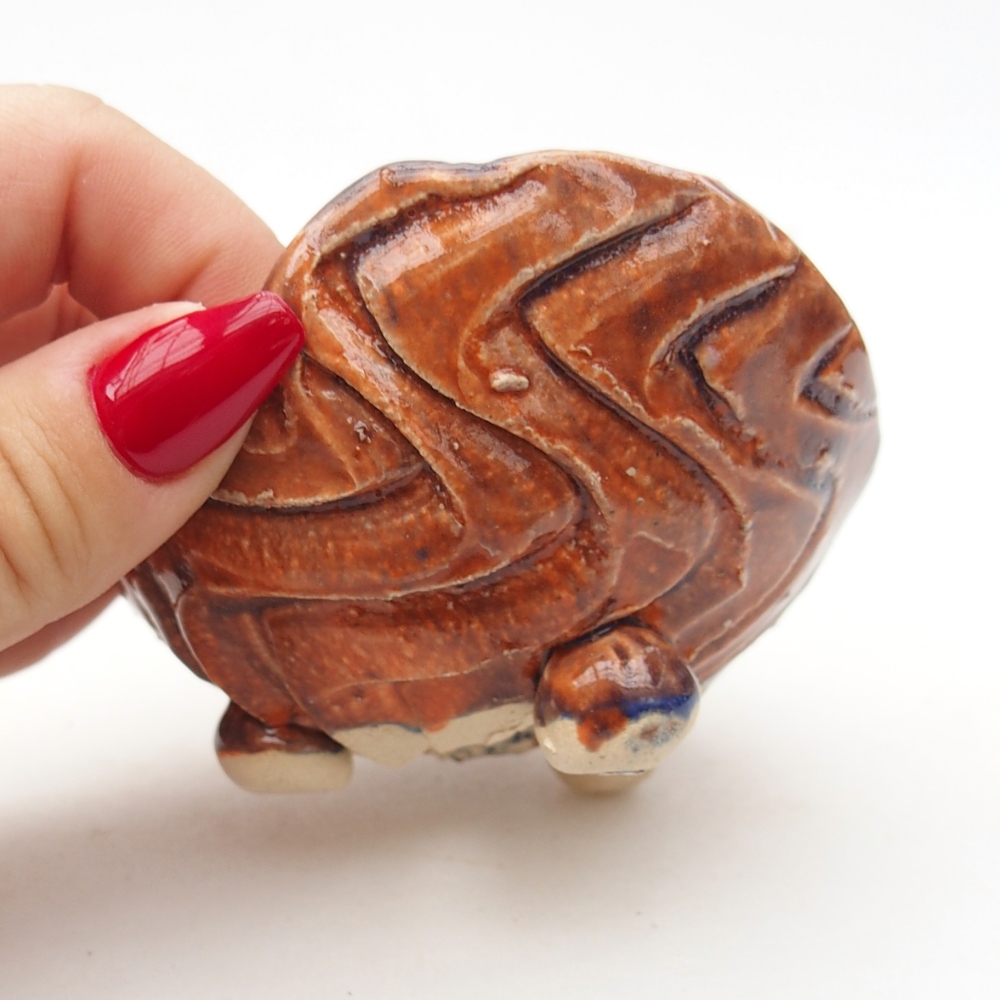 Concha de cerámica 8 x 9,5 x 5 cm , color naranja