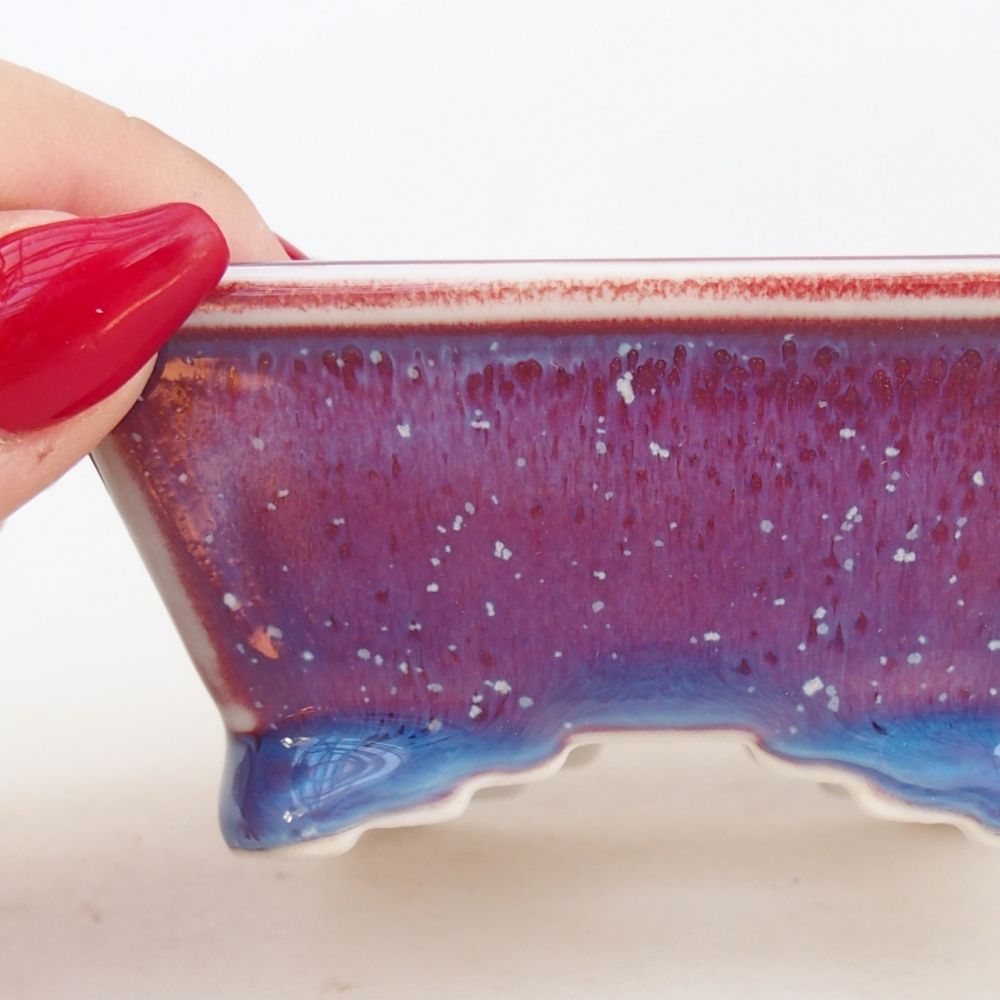 Mini cuenco bonsái 8,5 x 7,5 x 4 cm, color morado