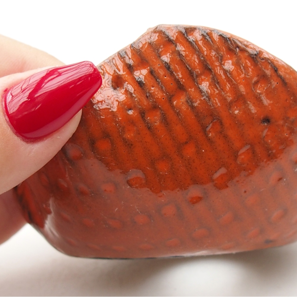 Concha de cerámica 8,5 x 8,5 x 5 cm , color naranja