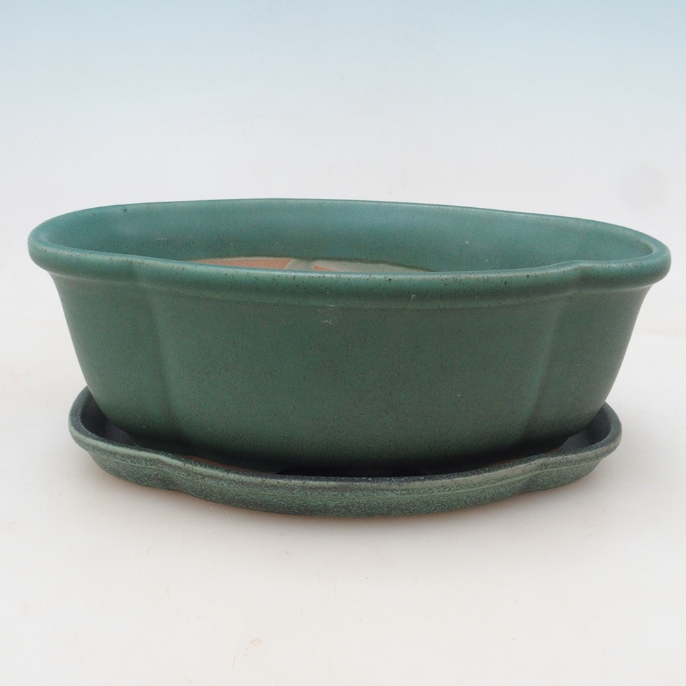 Bonsai cuenco + platillo H75 - verde