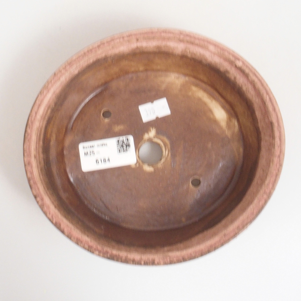 Cuenco bonsái de cerámica 10 x 8,5 x 4 cm, marrón