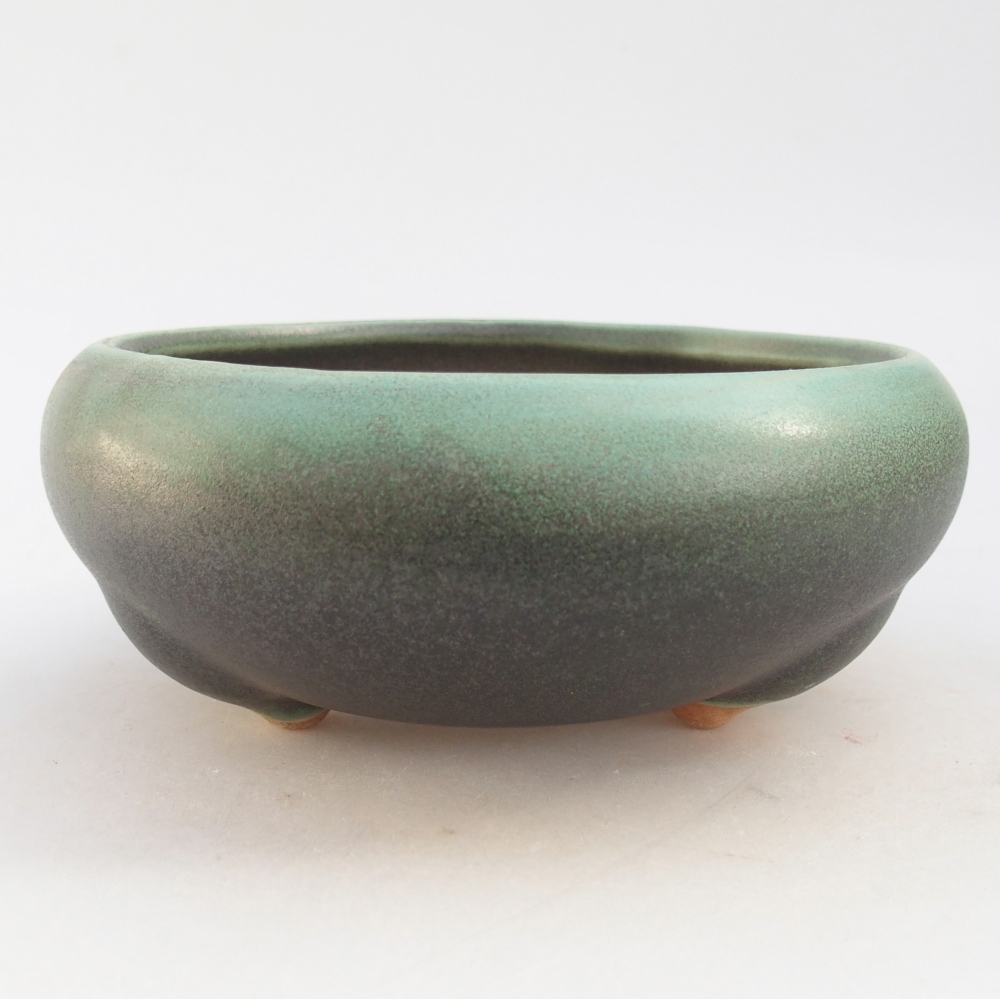 Cuenco bonsái de cerámica 14,5 x 14,5 x 7 cm, verde
