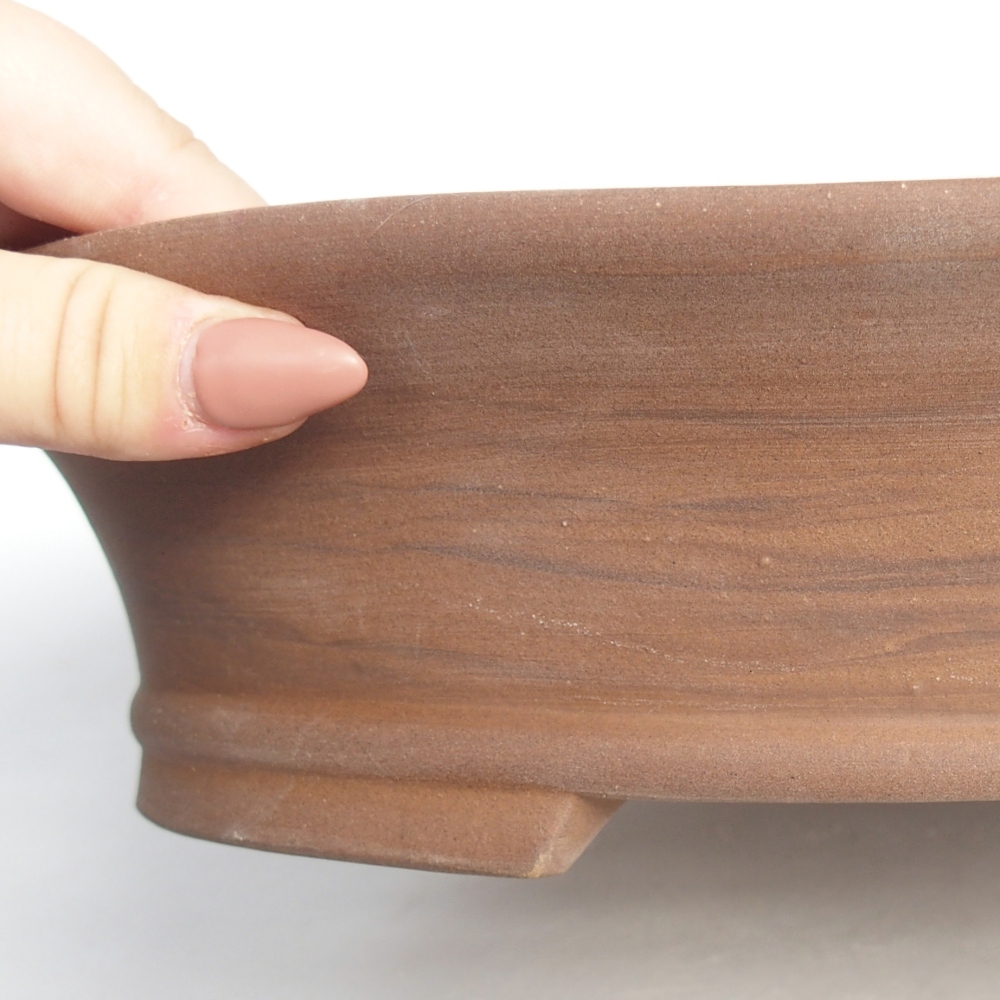 Cuenco bonsái de cerámica 32 x 29 x 7 cm, marrón