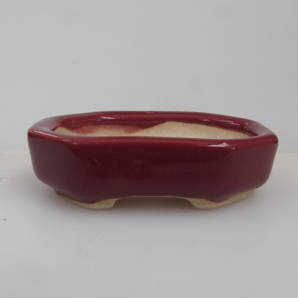 Mini cuenco bonsái 5,5 x 4 x 1,5 cm, color burdeos