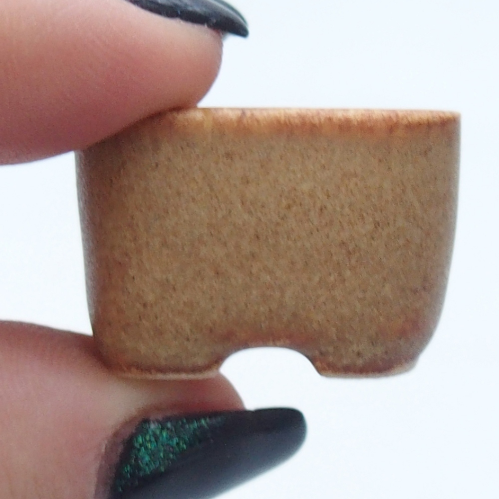 Cuenco mini bonsái 2,5 x 2,5 x 1,5 cm, marrón