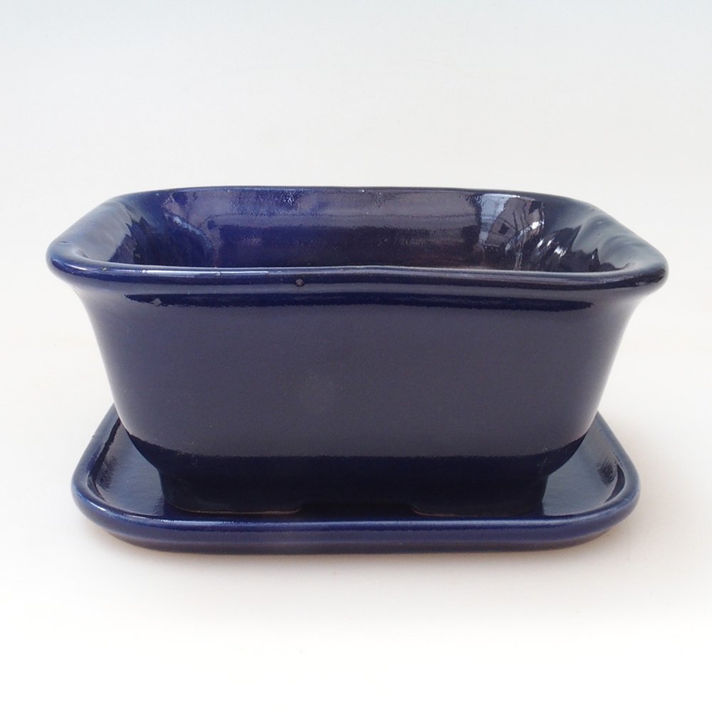 Cuenco bonsái + platillo H37 - 14,5x13x6,5 cm.