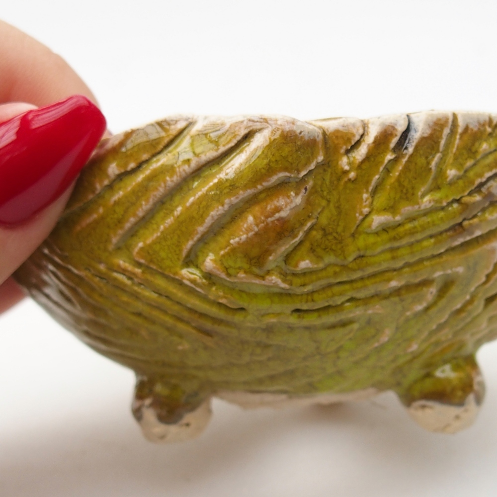 Concha de cerámica 9 x 8,5 x 5 cm , amarilla