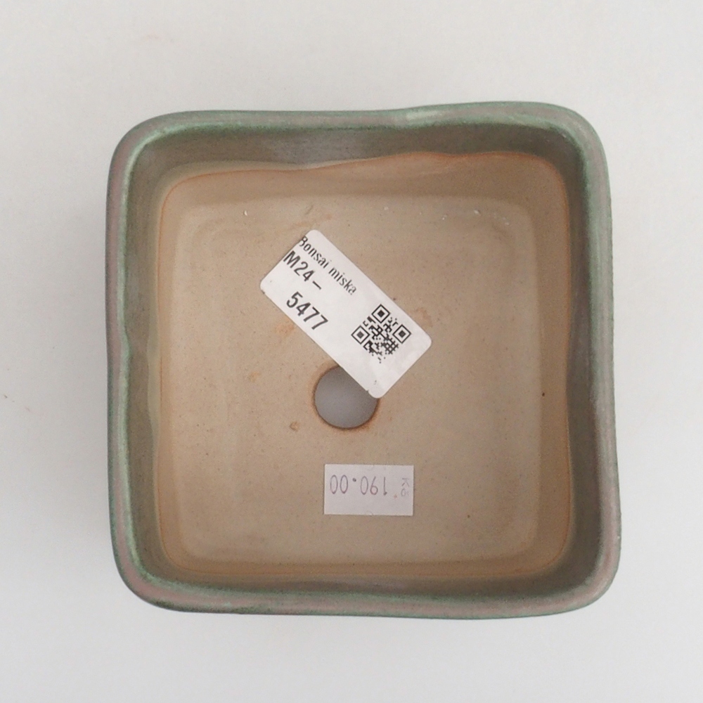 Cuenco bonsái de cerámica 10 x 10 x 8 cm, verde