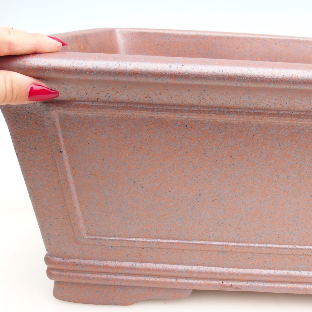 Cuenco bonsái de cerámica 52 x 37 x 20 cm , color metal - SOLO RECOGIDA PERSONAL o transporte en palet