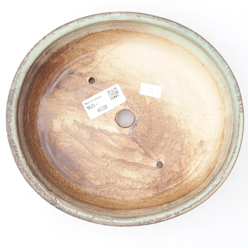 Cuenco bonsái de cerámica 21 x 19 x 5 cm, verde