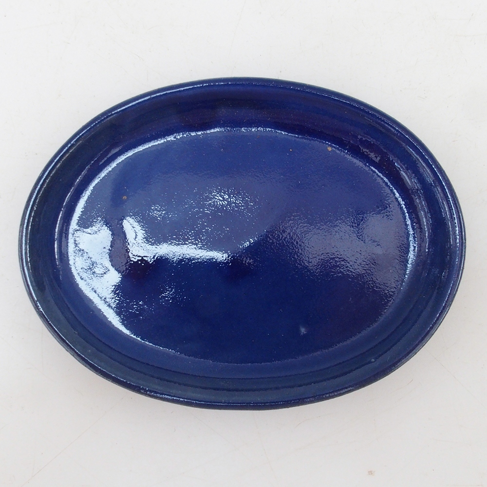 Platillo de cerámica H04 - 10,5 x 8 x 1 cm - azul