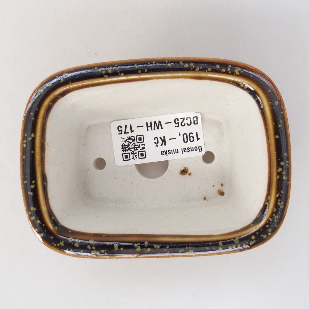 Cuenco mini bonsái 10 x 7,5 x 4 cm, amarillo