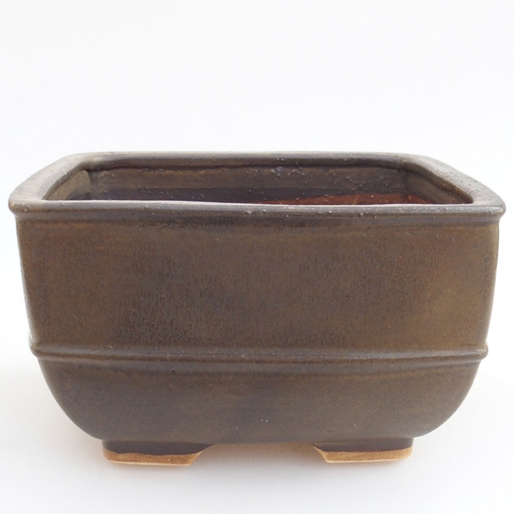 Cuenco bonsái de cerámica 10,5 x 10,5 x 7 cm, rosa