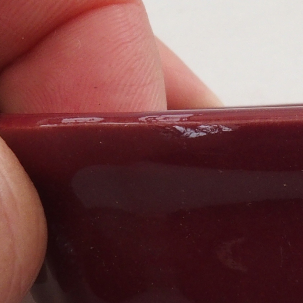 Cuenco mini bonsái 6 x 6 x 2,5 cm, burdeos