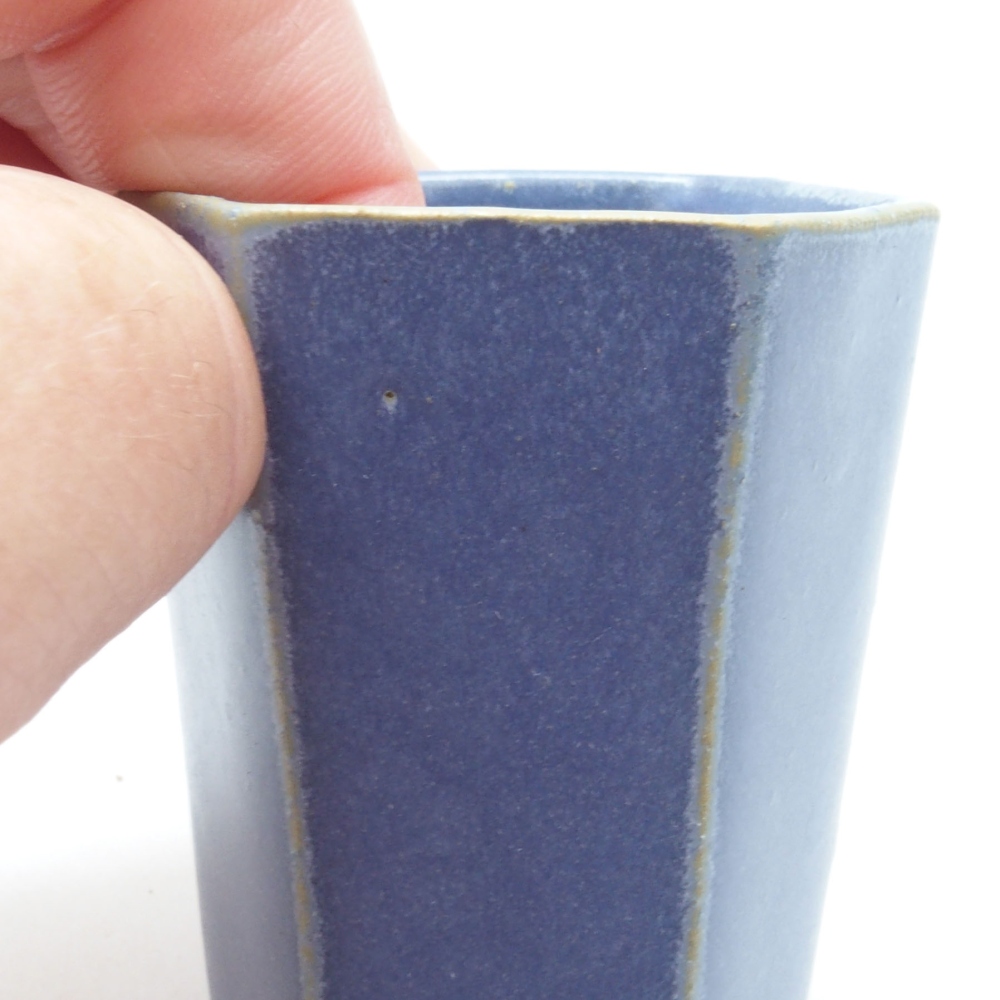 Cuenco mini bonsái 4,5 x 4,5 x 6,5 cm, color azul