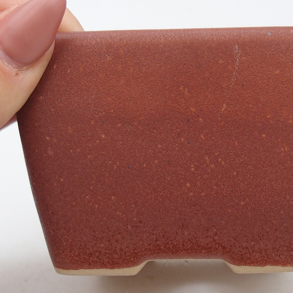 Cuenco bonsái de cerámica 8,5 x 8,5 x 6 cm, burdeos