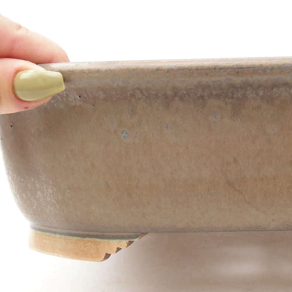 Cuenco bonsái de cerámica 24 x 21 x 7,5 cm, color azul