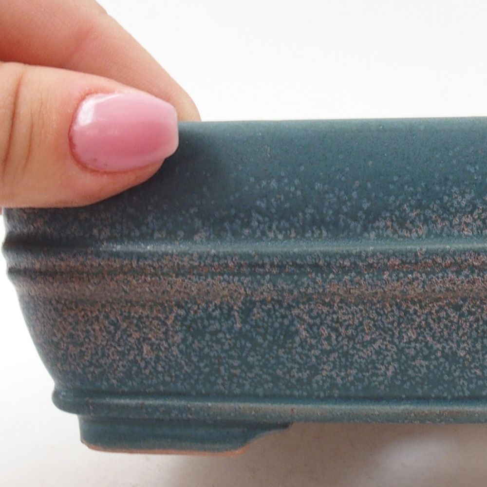 Cuenco bonsái de cerámica 17 x 12 x 5,5 cm, color azul