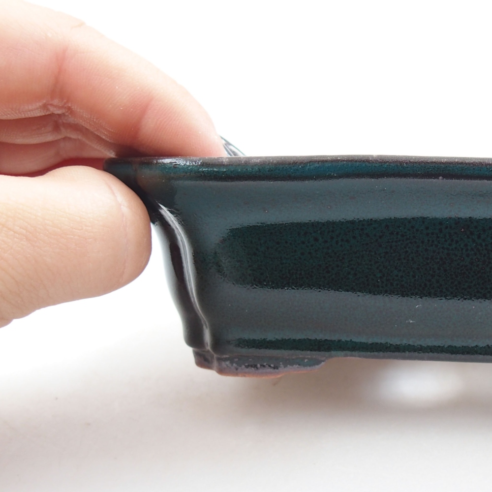 Cuenco bonsái de cerámica 22 x 17 x 5 cm, verde