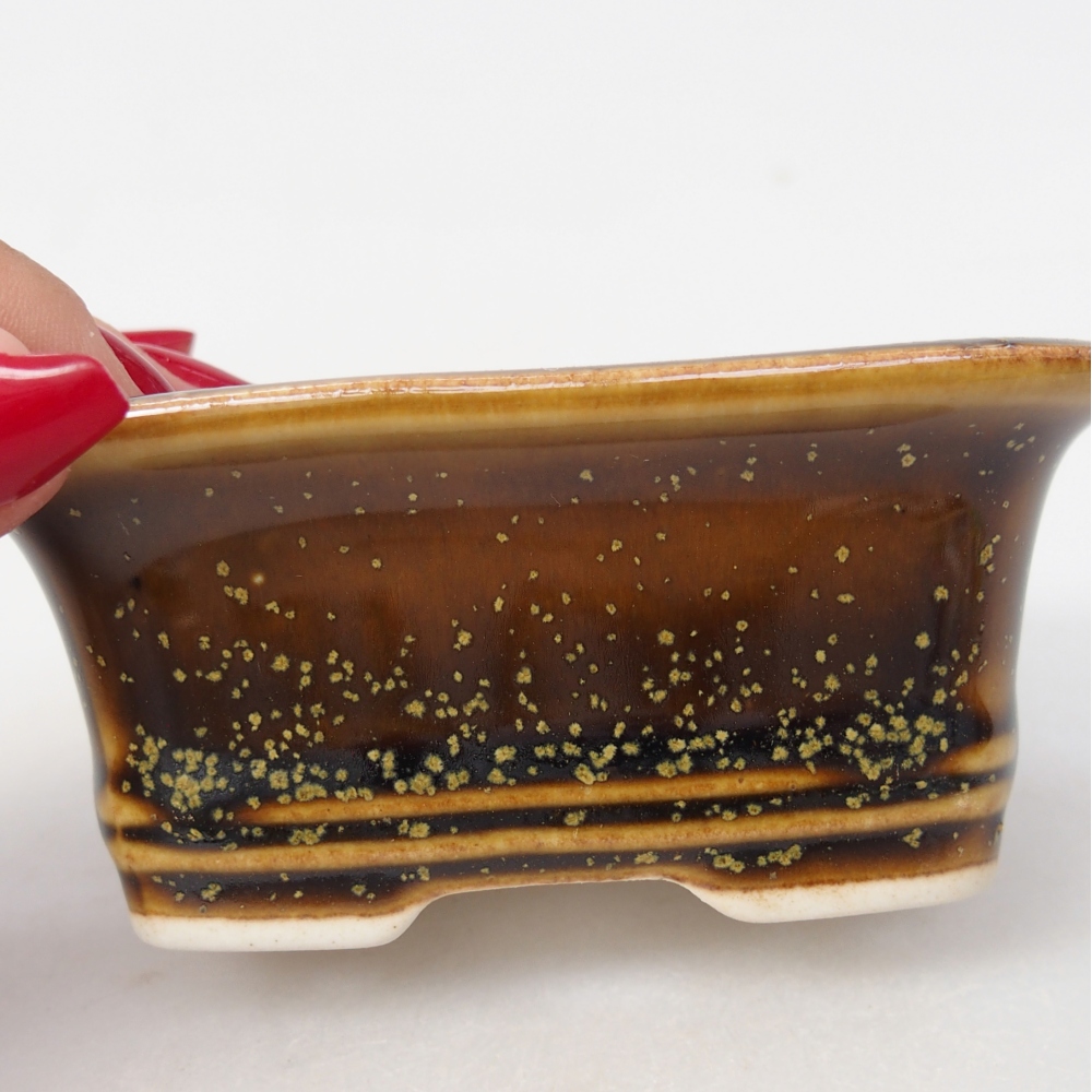 Cuenco mini bonsái 10 x 7,5 x 4 cm, amarillo