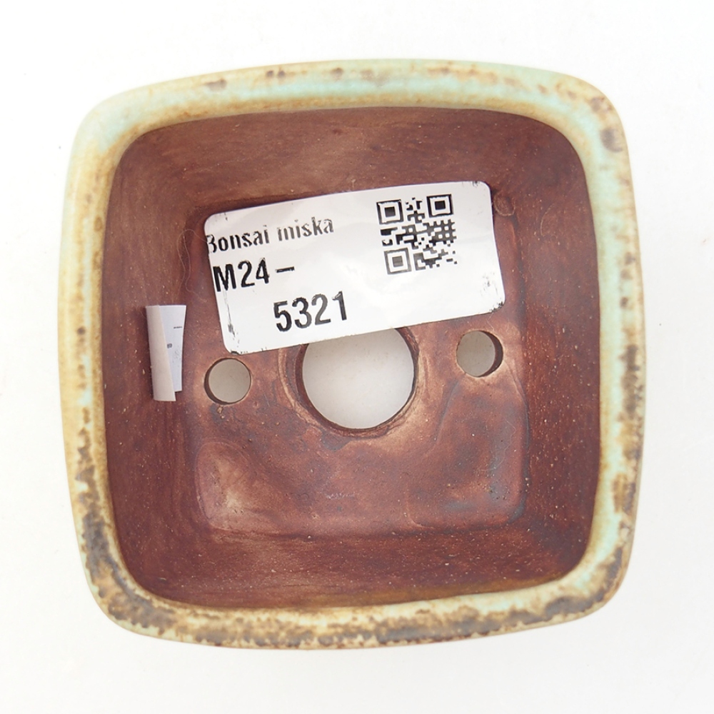 Cuenco bonsái de cerámica 6 x 6 x 4,5 cm, verde