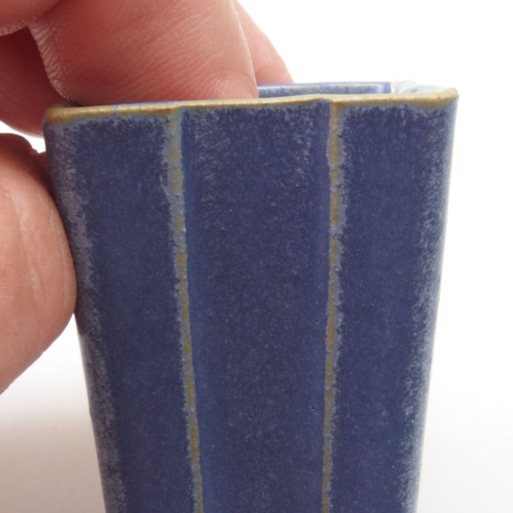 Mini cuenco bonsái 3 x 3 x 5,5 cm, color azul