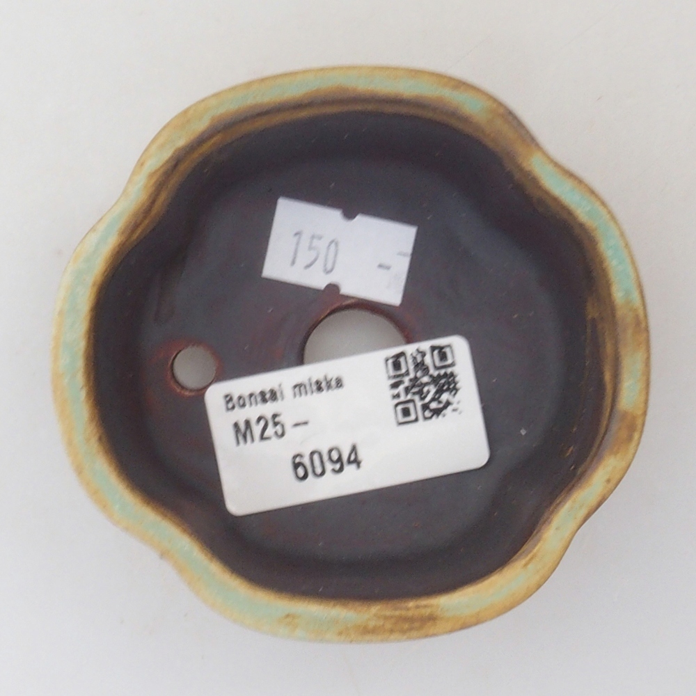 Cuenco bonsái de cerámica 10 x 8,5 x 4 cm, marrón