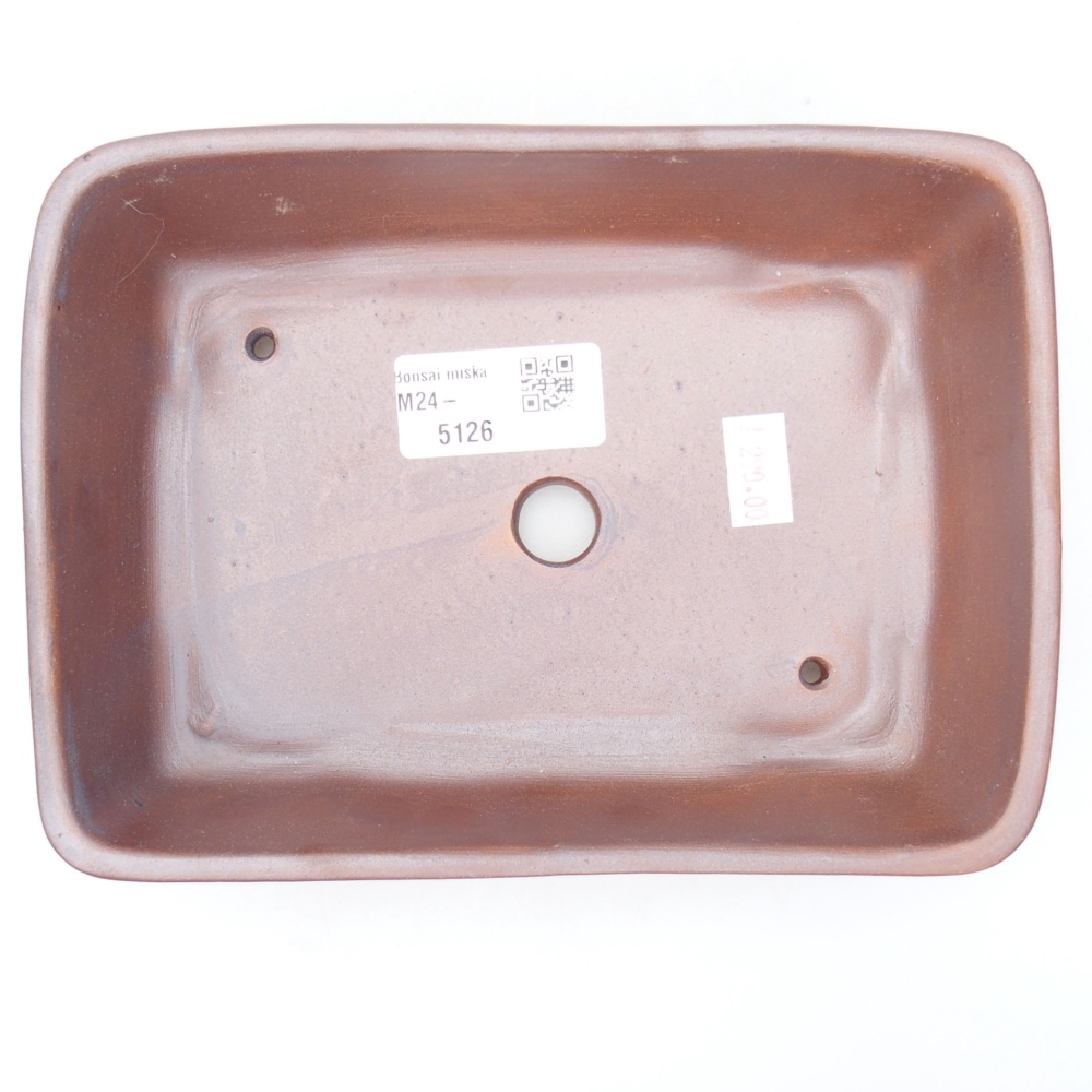 Cuenco bonsái de cerámica 18 x 13,5 x 5 cm, color metálico