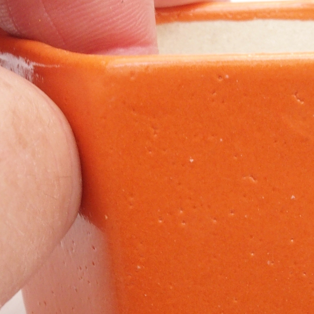 Cuenco mini bonsái 6,5 x 6 x 4,5 cm, naranja