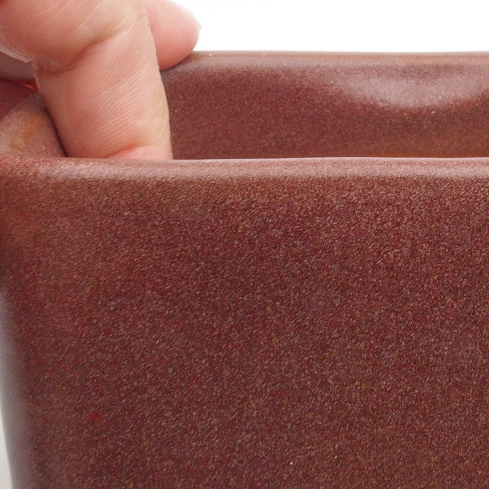 Cuenco bonsái de cerámica 10 x 10 x 8 cm, marrón